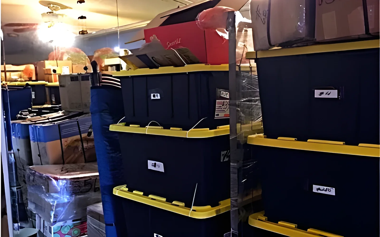 Almacén con bienes organizados
